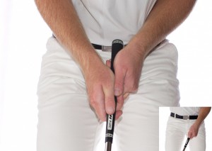 California Golf Instruction - Photo of a neutral chipping grip.