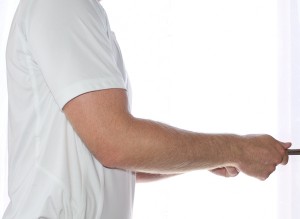 golf instruction schools - The bracketing of the arms used while standing up.